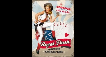 Welcome to Las Vegas Metalen wandbord in relief 40 x 30 cm.