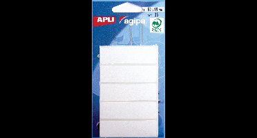 Agipa witte etiketten in etui ft 19 x 62 mm (b x h), 35 stuks, 5 per blad