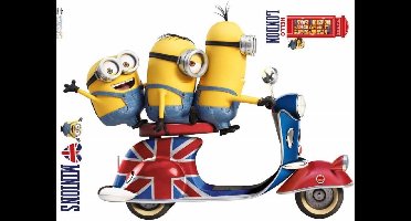 Minions Vespa - Muursticker - Multi