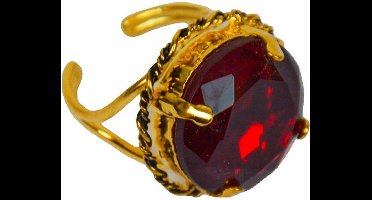 Witbaard Ring Sinterklaas Rood/goud One-size