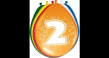 24x stuks Ballonnen versiering 2 jaar
