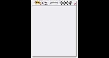 Post-it® Wall Pad - Effen - Wit - 508 x 584 mm - 2 Charts/Pak - 20 Blaadjes/Chart + 4 Command Strips