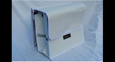 Mirage zware bisonyl dubbele fietstas wit