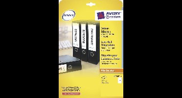 Ordnerrugetiket Avery 192x38mm wit 25 vel 7 etiketten per vel