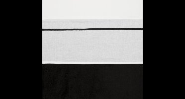 Meyco wieglaken wit met bies - 75 x 100 cm - Zwart