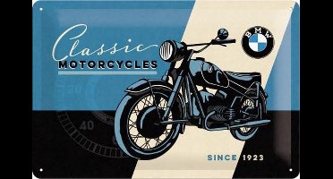 BMW - Classic Motorcycles Metalen wandbord 20x30 cm