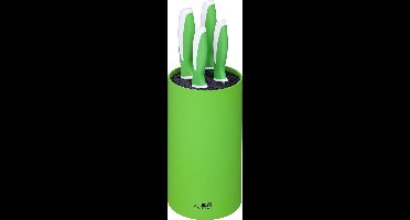 Homeij Cooking Verde Messenblok met 4 Messen – Koksmes, Broodmes, Keukenmes & Office Mes – RVS Anti-aanbak – Groen