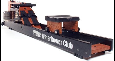 WaterRower Club Roeitrainer – Notenhout & Zwart – Waterweerstand – Ergometer – S4 Monitor – Opklapbaar – 200 kg Belastbaar]