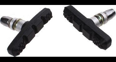 Falkx V-brake remblokken - Symmetrisch ontwerp - Inbusbevestiging - 70 mm - Zwart - Per paar