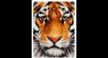 knoopkleed 38.016 tijger close-up (kant-en-klaar afgewerkt)