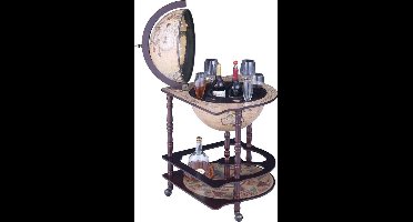 Brulo Wereldbol Globe Globebar Mackenzie - Hoekmodel - licht bruin