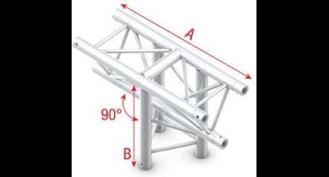 Showtec Truss T-Cross vertical 3-way, apex down