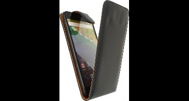 Xccess PU Leder Flip Case voor Huawei Google Nexus 6P - Zwart