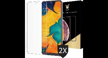 Screenprotector geschikt voor Samsung Galaxy A30 - Gehard Glas Beschermglas Tempered Glass Screen Protector - 2 Stuks