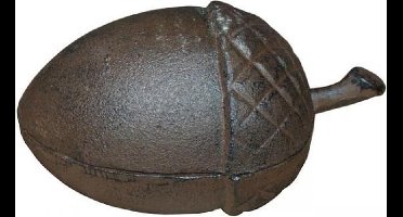 Sleutel verstopdoosje eikel gietijzer - donkerbruin