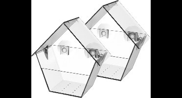 Best for Birds Voedersilo - 2x stuks - voor het raam - transparant - zuignappen - vogelvoederbak