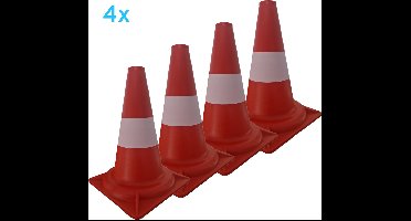 Oranje Pion - 32cm hoog - reflecterend - pionnen - verkeerskegel - 4 stuks