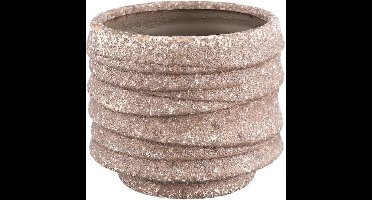 PTMD Bloempot Hindouy - 19x19x16 cm - Keramiek - Bruin