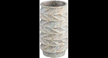 PTMD Bloempot Roah - 16x16x30 cm - Cement - Blauw