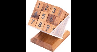 Cube Sudoku – Houten Hersenkraker – 3D Sudoku Puzzel – Logisch Denkspel – Educatief Puzzelspel – Acaciahout – Engelhart
