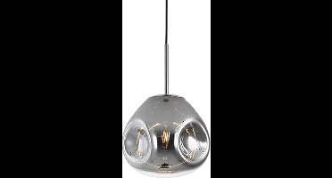 Leitmotiv Hanglamp Blown Glass - Chroom - Small - 25x22cm - Scandinavisch - Hanglampen Eetkamer, Slaapkamer, Woonkamer
