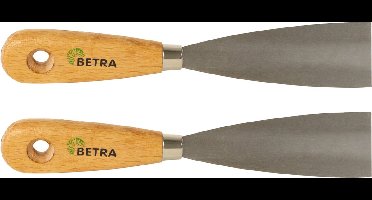 Betra Plamuurmes - 2x - werkbreedte 40 mm - conisch geslepen staal - houten greep