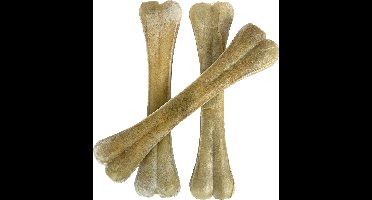 Petsnack - Hondensnack - Geperst Kauwbot - Gedroogde Buffelhuid - 30 cm - 3 stuks