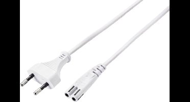 Basetech BT-2336883 Stroom Netkabel Wit 5.00 m