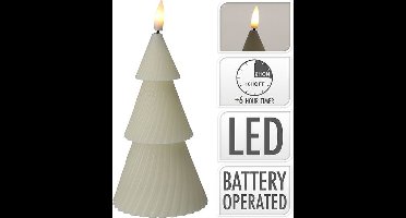 LED kaars kerstboom 15cm ivoor - Ivoren Led Kerstboom