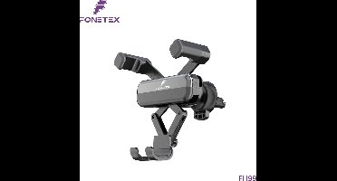 FoneTex Praktische Telefoonhouder - Auto Ventilatiehouder - 360º Rotatie - Zwart