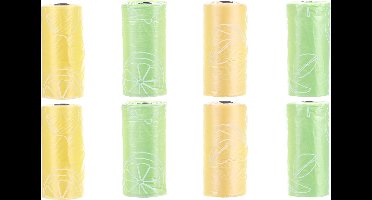 Flamingo Hondenverzorging Poepzakjes Lemon - Geel - 8 x 15 zakjes