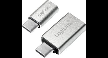 LogiLink USB 3.2 Gen 1 (USB 3.0) Adapter [1x USB-C stekker - 1x Micro-USB 2.0 B bus, USB 3.2 Gen 1 bus A (USB 3.0)] AU0