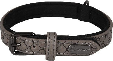 Hond Halsband met neopreen Patti Grijs S 29-35cm 15mm