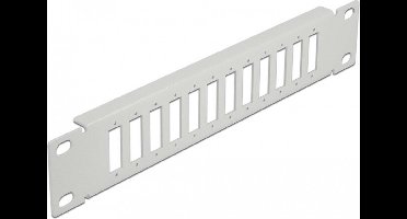 10 inch glasvezel patch panel 12 poort voor SC Duplex / LC quad 1u grijs