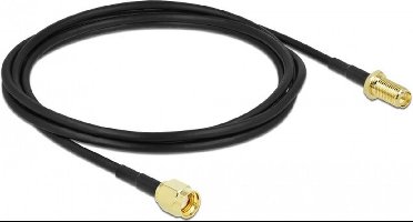 Antennekabel RP-SMA-plug naar RP-SMA-aansluiting LMR/CFD100 2 M laag verlies