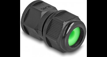 Doorvoerkoppeling voor RJ45 netwerkkabels IP67 stof- en waterdicht zwart