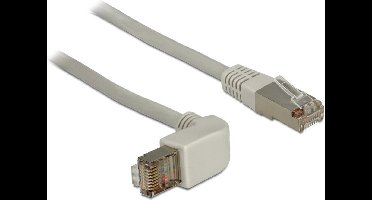 Delock 83514 RJ45 Netwerkkabel, patchkabel CAT 5e S/FTP 0.50 m Grijs 1 stuk(s)