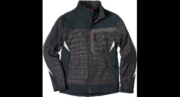 PROF softshelljas zwart -mt. S t/m 3XL.