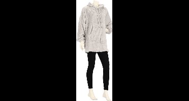 Apollo Huggle Hoodie Dames Effen - Licht Grijs - Fleece - One Size - Hoodie deken