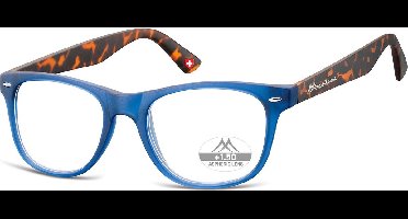 Montana Leesbril Mr67 Blauw/Turtle Sterkte +1:00
