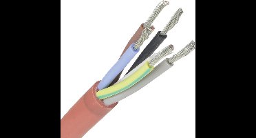 Siliconenkabel SiHF 5x1mm² per rol 100 meter