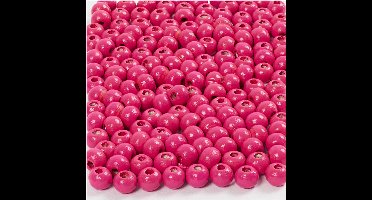 CC Houten Kralen 5 mm Roze 150 stuks