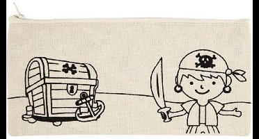 CC Katoenen Etui Piraten 21x9 cm