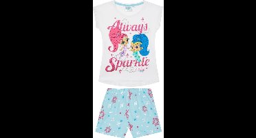 Shimmer-and-Shine Pyjama met korte mouw - wit - Maat 98