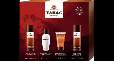 Tabac Original Geschenkset - 4-delige set met aftershave, showergel, scheerschuim