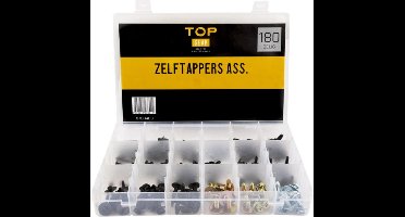 Topgear Zelftappers Assortimentsdoos - 180-delig - Veelzijdig en Compleet