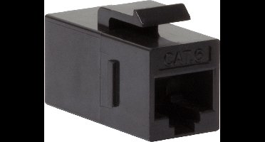 UTP CAT6 Gigabit Keystone module RJ45 - RJ45 - compact / zwart