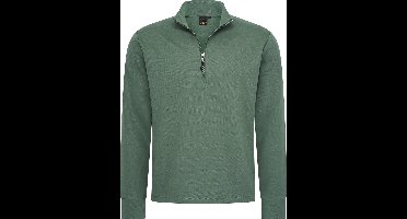 Mario Russo Pique Longsleeve Shirt - Trui Heren - Sweater Heren - Coltrui Heren - XL - Groen