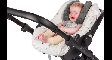 Dooky - Babykussen - Grijs - 0-5 jaar - Hoofd en nek ondersteuning - Voor kinderwagen en autostoel