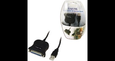LogiLink USB 1.1 Aansluitkabel [1x USB 1.1 stekker A - 1x D-sub bus 25-polig] UA0054 1.50 m